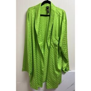 Savage X Fenty Women’s Neon Green Jacquard Robe XXXL READ